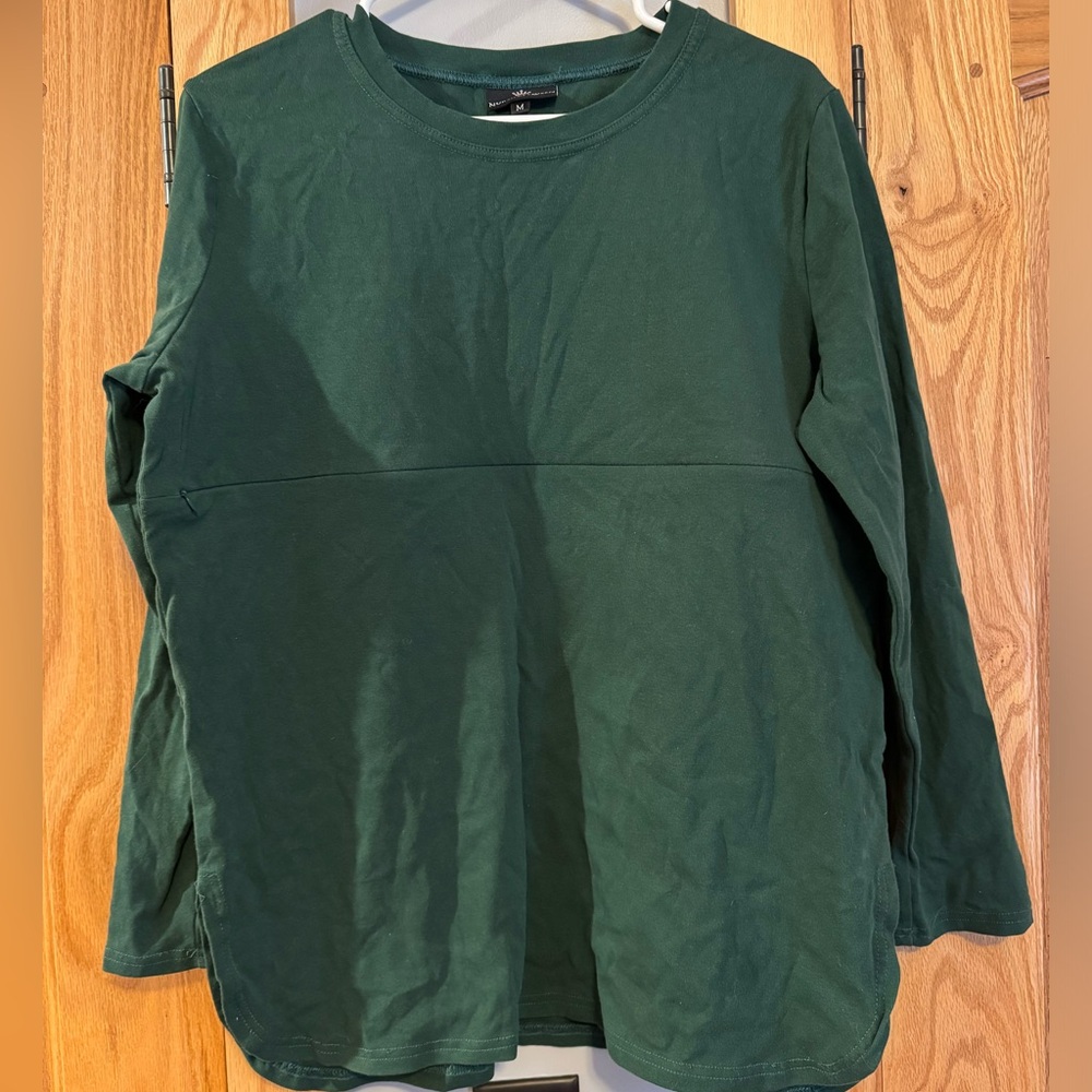 Nursing Queen Forest Green Long Sleeve Top